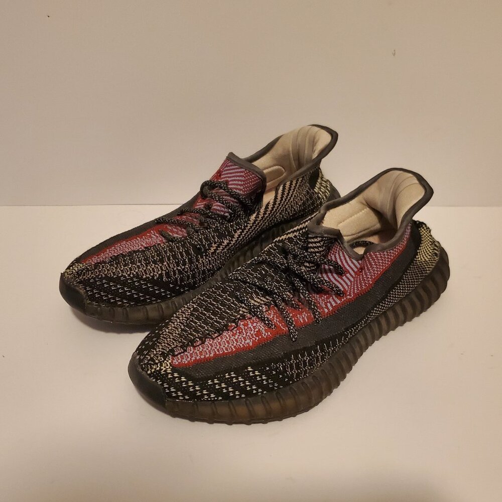 Adidas Yeezy Boost 350 V2 Yecheil Non-Reflective Black Multi Mens Size 8 Shoes